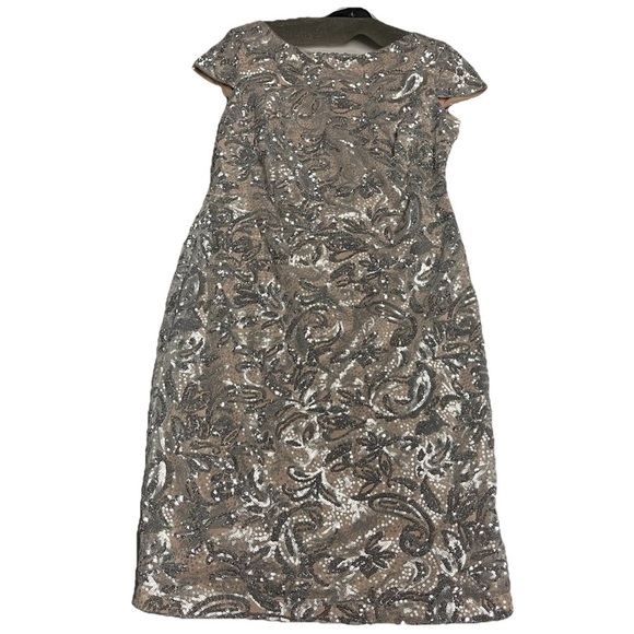 Calvin Klein Silver Sequin Sheath Dress New With Tags! - Picture 3 of 16